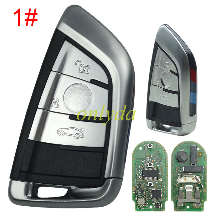For BMW  X5 keyless 3button  remote key with PCF7953P chip-434mhz FSK original pcb+aftermarket key shell