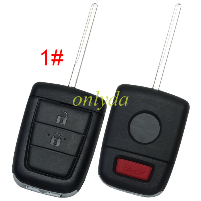 For Chevrolet GM  remote key shell   with 2+1/3+1/4+1button, pls choose the button