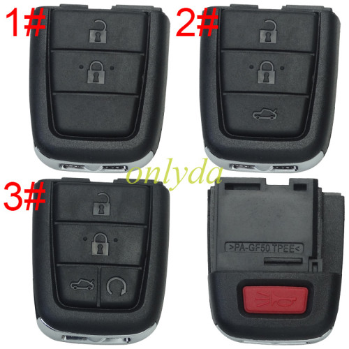 For Chevrolet GM remote key shell part   with 2+1/3+1/4+1button, pls choose the button