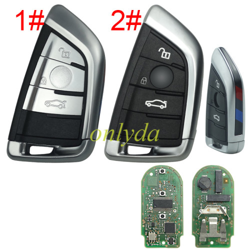 For BMW  X5 keyless 3button  remote key with PCF7953P chip-434mhz FSK original pcb+aftermarket key shell