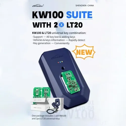 2024 Lonsdor KW100 Bluetooth Smart Key Generator with 2pc LT20 PCB board ，Support-Quick identify Toyota/Lexus smart key(All key lost/Add key)