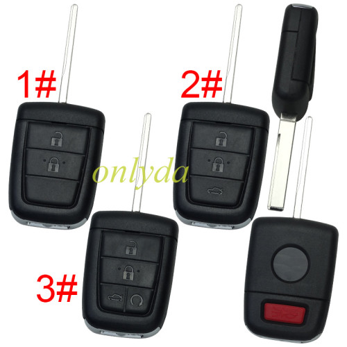 For Chevrolet GM  remote key shell   with 2+1/3+1/4+1button, pls choose the button