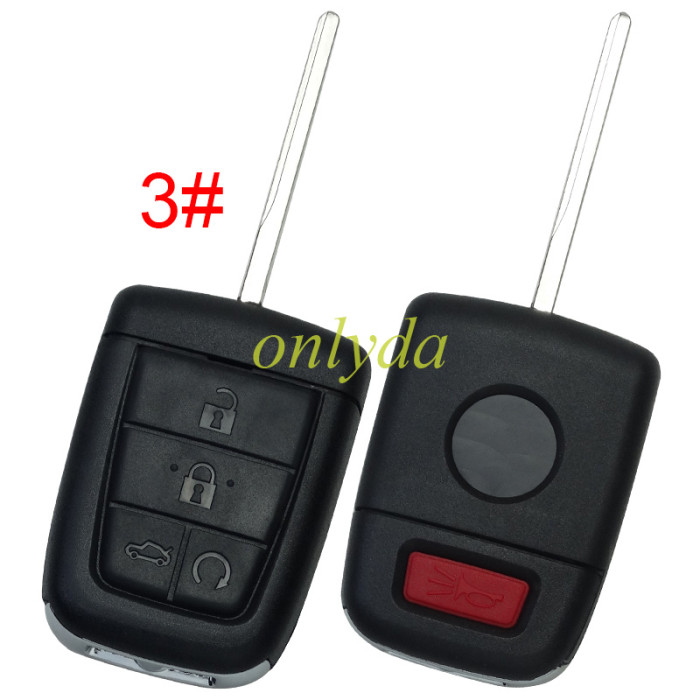For Chevrolet GM  remote key shell   with 2+1/3+1/4+1button, pls choose the button