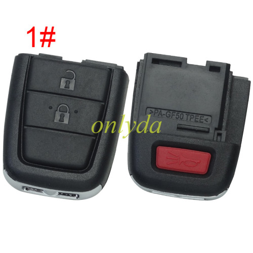 For Chevrolet GM remote key shell part   with 2+1/3+1/4+1button, pls choose the button
