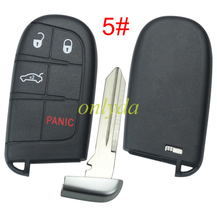 For Chrysler  remote key shell with blade CY24,the key pad can't remove ，without badge , pls choose button