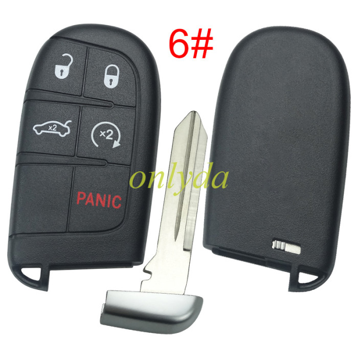 For Chrysler  remote key shell with blade CY24,the key pad can't remove ，without badge , pls choose button