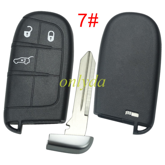 For Chrysler  remote key shell with blade CY24,the key pad can't remove ，without badge , pls choose button