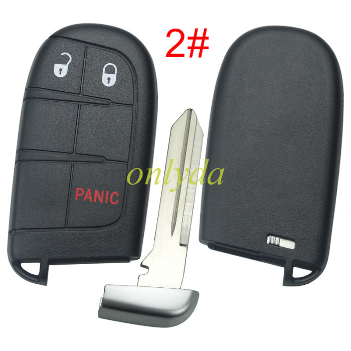 For Chrysler  remote key shell with blade CY24,the key pad can't remove ，without badge , pls choose button