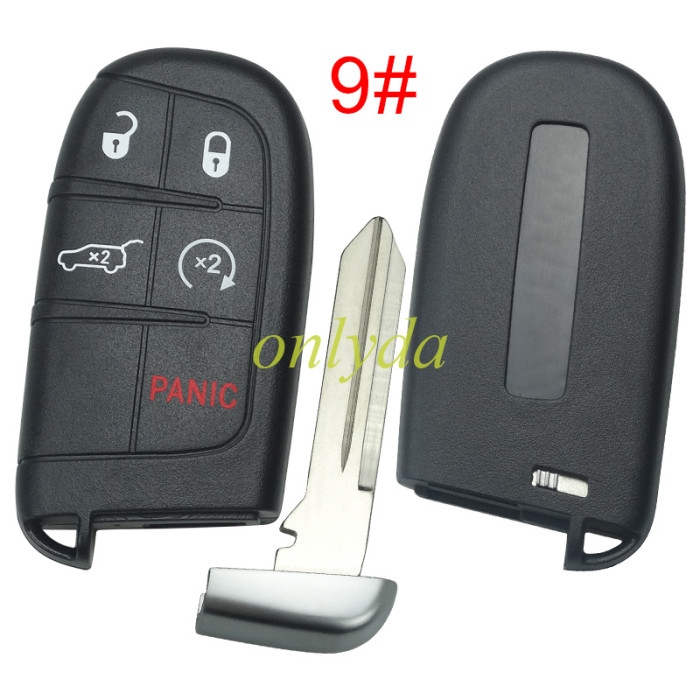 For Chrysler  remote key shell with blade CY24 ,the key pad can't remove ，with logo place, pls choose button
