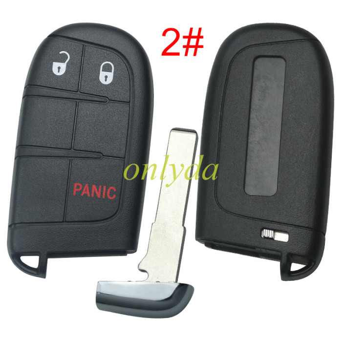 For Chrysler  remote key shell with blade SIP22, with badge , pls choose button