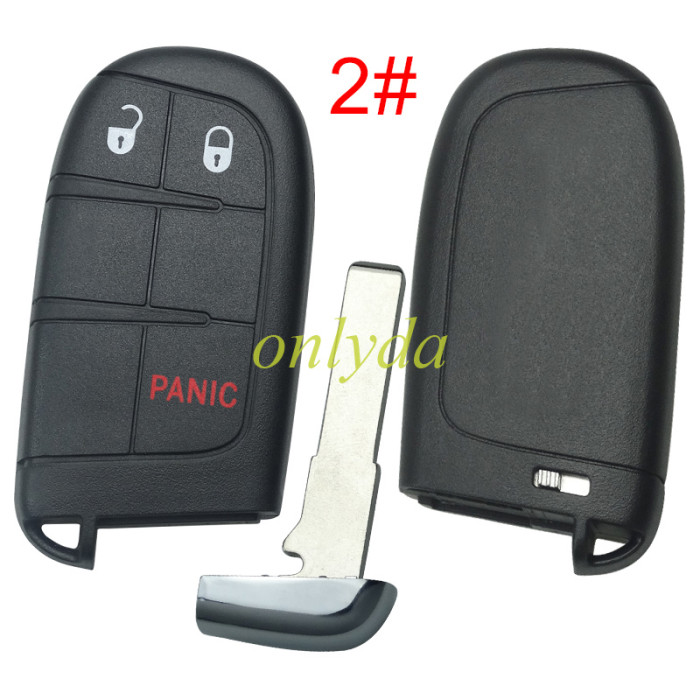 For Chrysler/Fiat  remote key shell with blade SIP22, without badge , pls choose button
