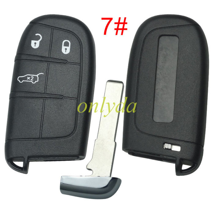 For Chrysler  remote key shell with blade SIP22, with badge , pls choose button