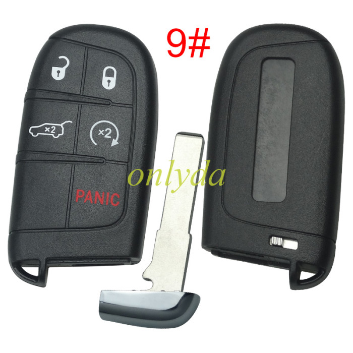 For Chrysler  remote key shell with blade SIP22, with badge , pls choose button
