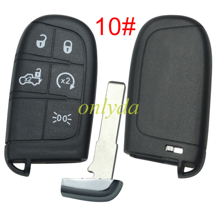 For Chrysler/Fiat  remote key shell with blade SIP22, without badge , pls choose button