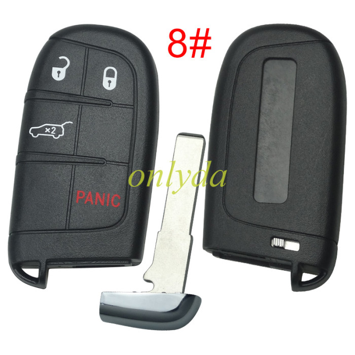 For Chrysler  remote key shell with blade SIP22, with badge , pls choose button