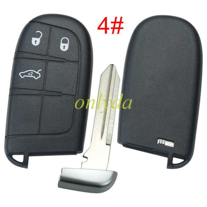 For Chrysler  remote key shell with blade CY24,the key pad can't remove ，without badge , pls choose button