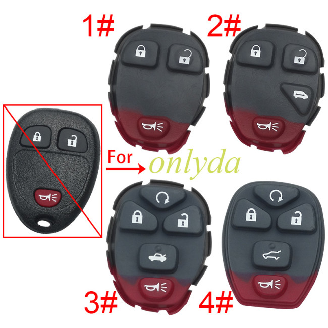 For GM Buick remote key shell button pad, pls choose the button