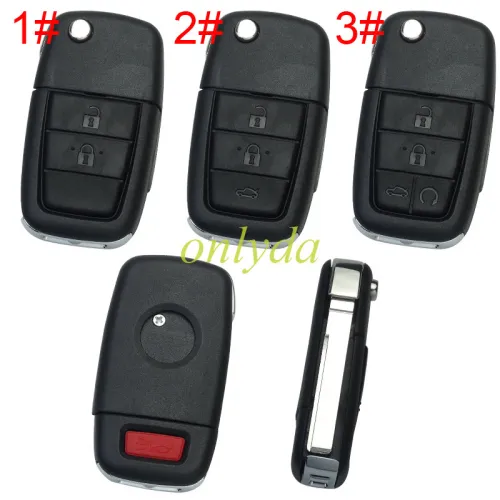For GM remote key shell   with 2+1/3+1/4+1button,blade HU43  pls choose the button