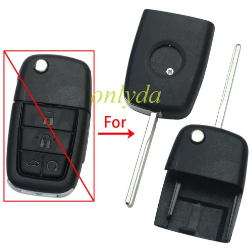 For Chevrolet GM 4 button flip remote key head， blade GM45