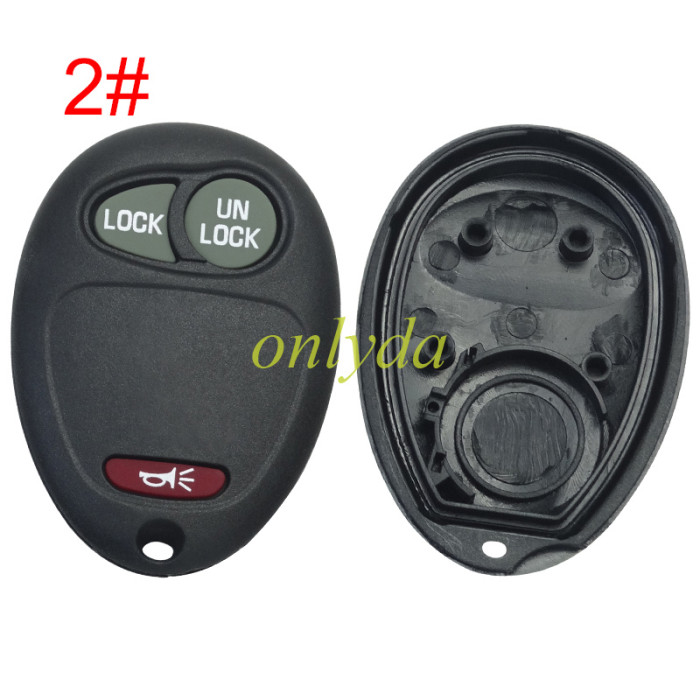 For GM Buick remote key shell with battery holder, pls choose the button