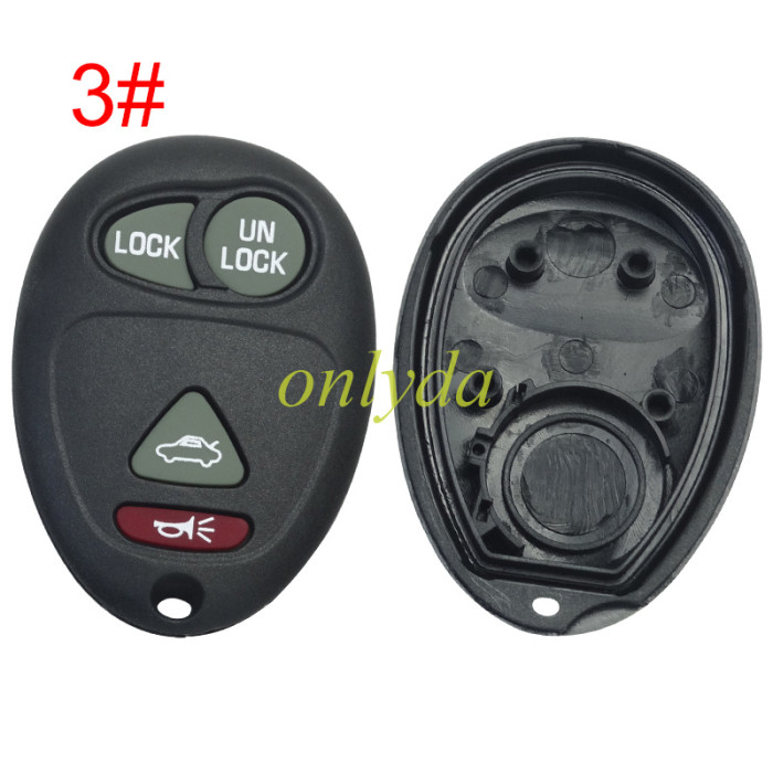 For GM Buick remote key shell with battery holder, pls choose the button
