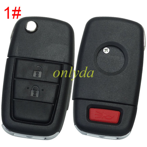 For GM remote key shell   with 2+1/3+1/4+1button,blade HU43  pls choose the button