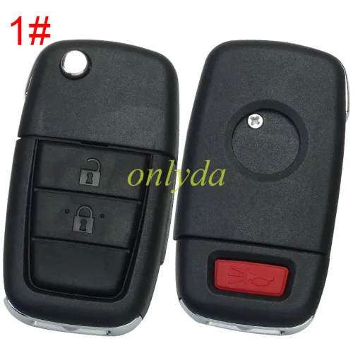 For GM remote key shell   with 2+1/3+1/4+1button,blade HU43  pls choose the button