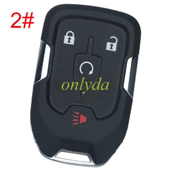 For GM  remote key blank with GMC badge place, pls choose the button