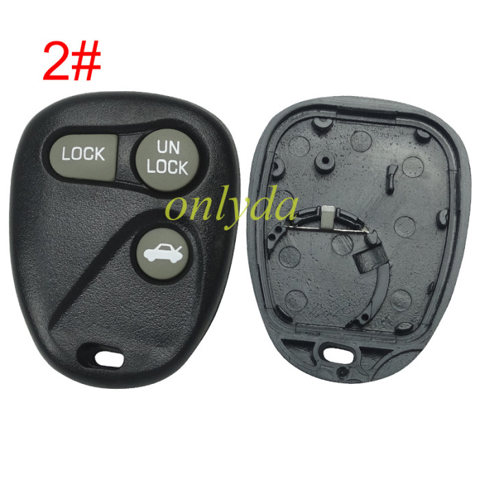 For GM Buick remote key shell with battery holder, pls choose the button