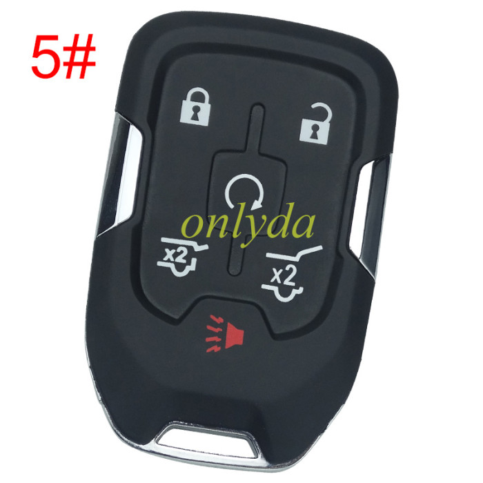For GM  remote key blank with GMC badge place, pls choose the button