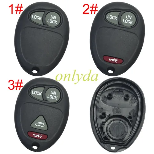 For GM Buick remote key shell with battery holder, pls choose the button