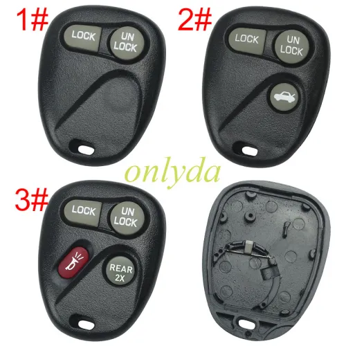 For GM Buick remote key shell with battery holder, pls choose the button