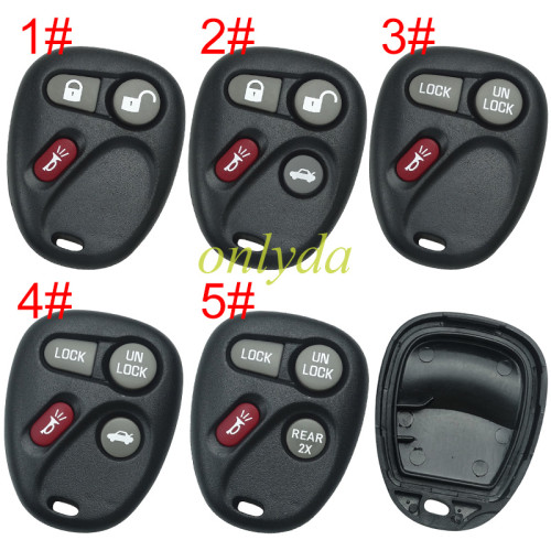 For GM Buick remote key shell, pls choose the button