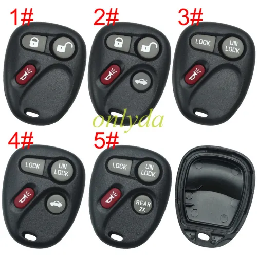 For GM Buick remote key shell, pls choose the button