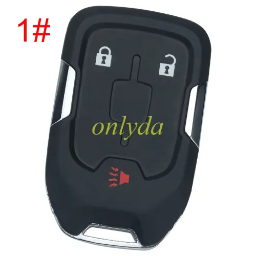 For GM  remote key blank with GMC badge place, pls choose the button