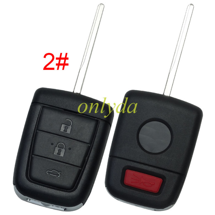For GM remote key shell   with 2+1/3+1/4+1button, pls choose the button