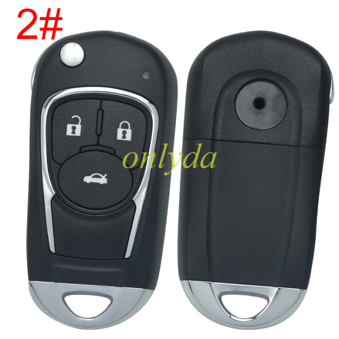 For Buick remote key shell with round badge place, pls choose the button