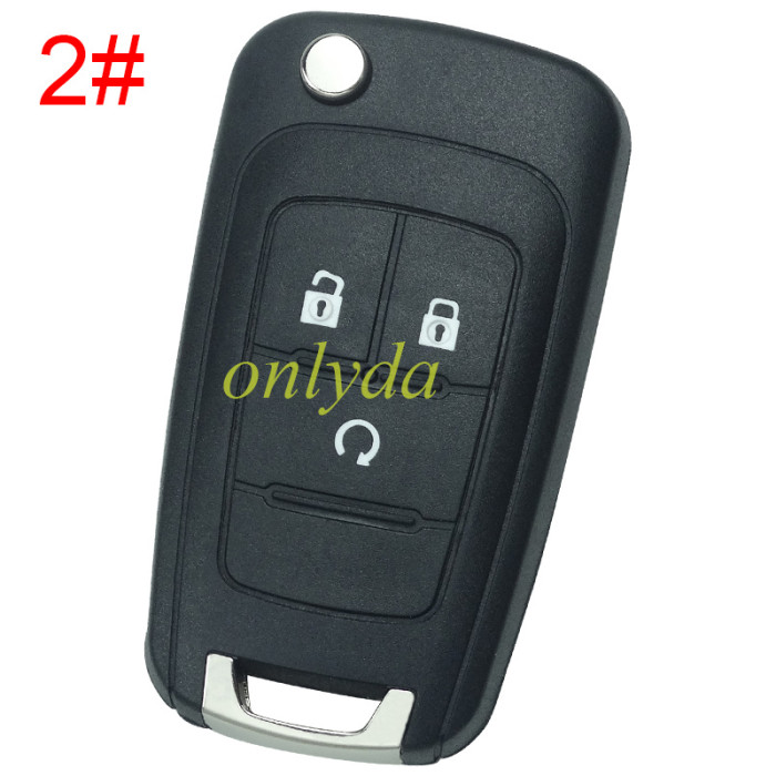 For Opel remote key blank HU100 blade with round badge place, pls choose the button