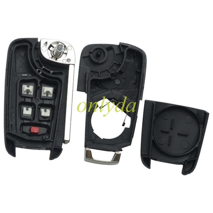 For Opel  remote key shell 4+1Button without badge place