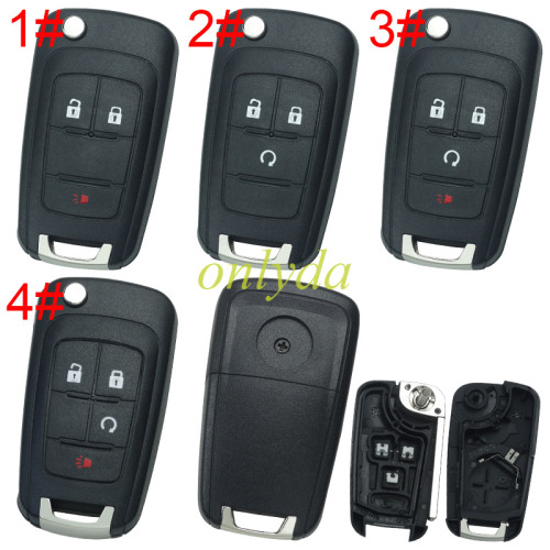 For Opel remote key blank HU100 blade with round badge place, pls choose the button