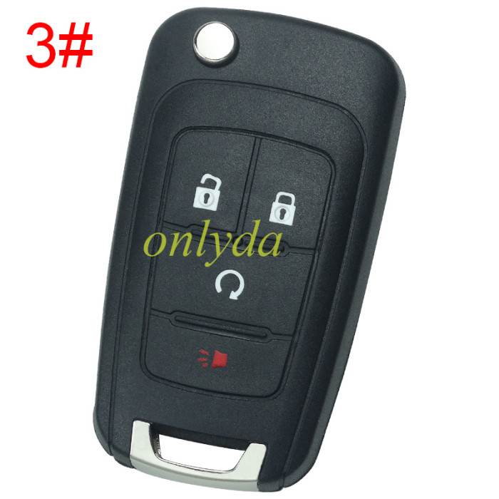For Opel remote key blank HU100 blade with round badge place, pls choose the button