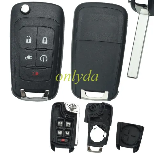 For Opel  remote key shell 4+1Button without badge place