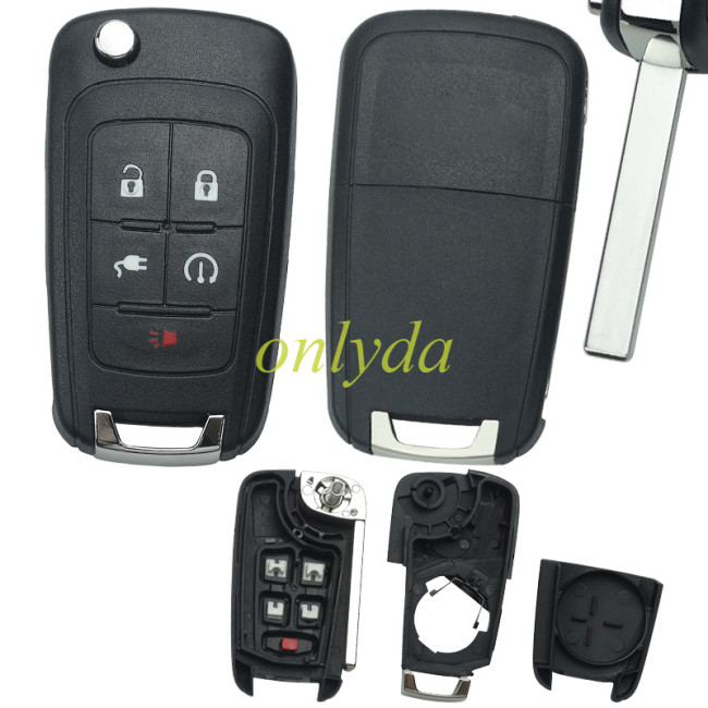 For Opel  remote key shell 4+1Button without badge place