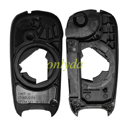Super Stronger GTL shell for Opel Buick 2 button flip remote key shell with HU100 blade