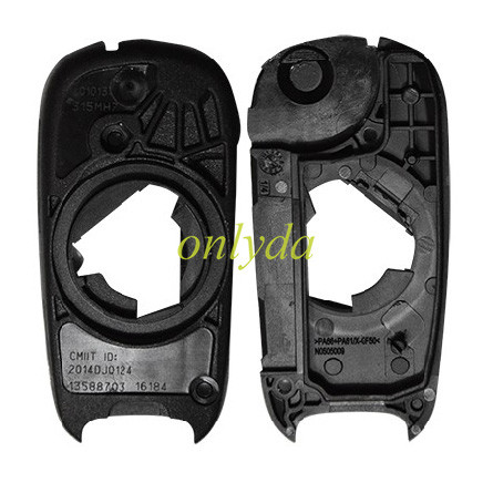 Super Stronger GTL shell for  opel Buick 3 button flip remote key shell with HU100 blade