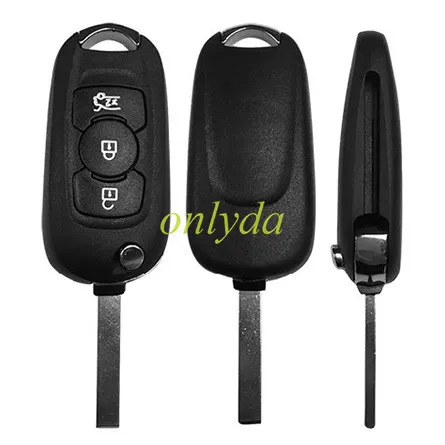 Super Stronger GTL shell for  opel Buick 3 button flip remote key shell with HU100 blade