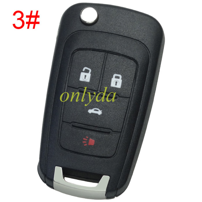 For Buick remote key blank HU100 blade with round badge place, pls choose the button