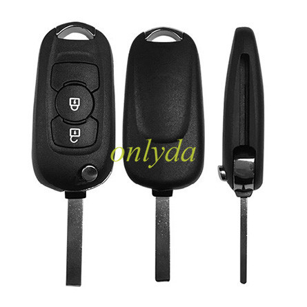 Super Stronger GTL shell for Opel Buick 2 button flip remote key shell with HU100 blade