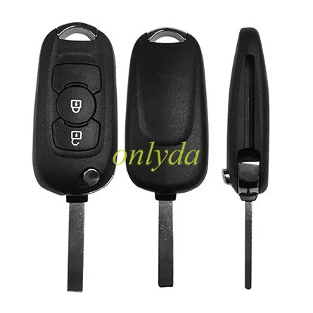Super Stronger GTL shell for Opel Buick 2 button flip remote key shell with HU100 blade