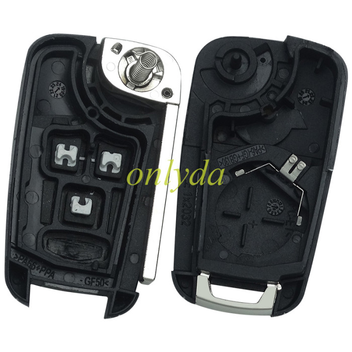 For Opel remote key blank HU100 blade with round badge place, pls choose the button